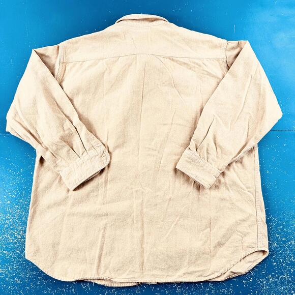 VTG St Johns Bay Shirt Mens XL Yellow Chamois Heavy Winter Flannel Utility EUC - Picture 6 of 7